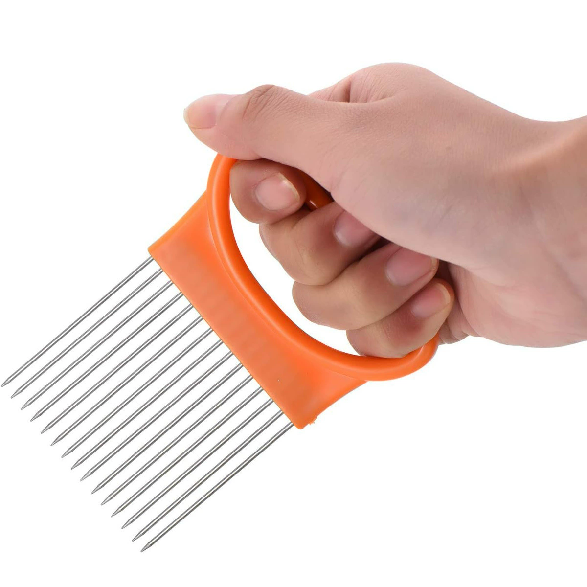1PC Onion Needle Onion Fork Vegetables Fruit Slicer Tomato Cutter Cutting Safe Holder Kitchen Accessories Tools