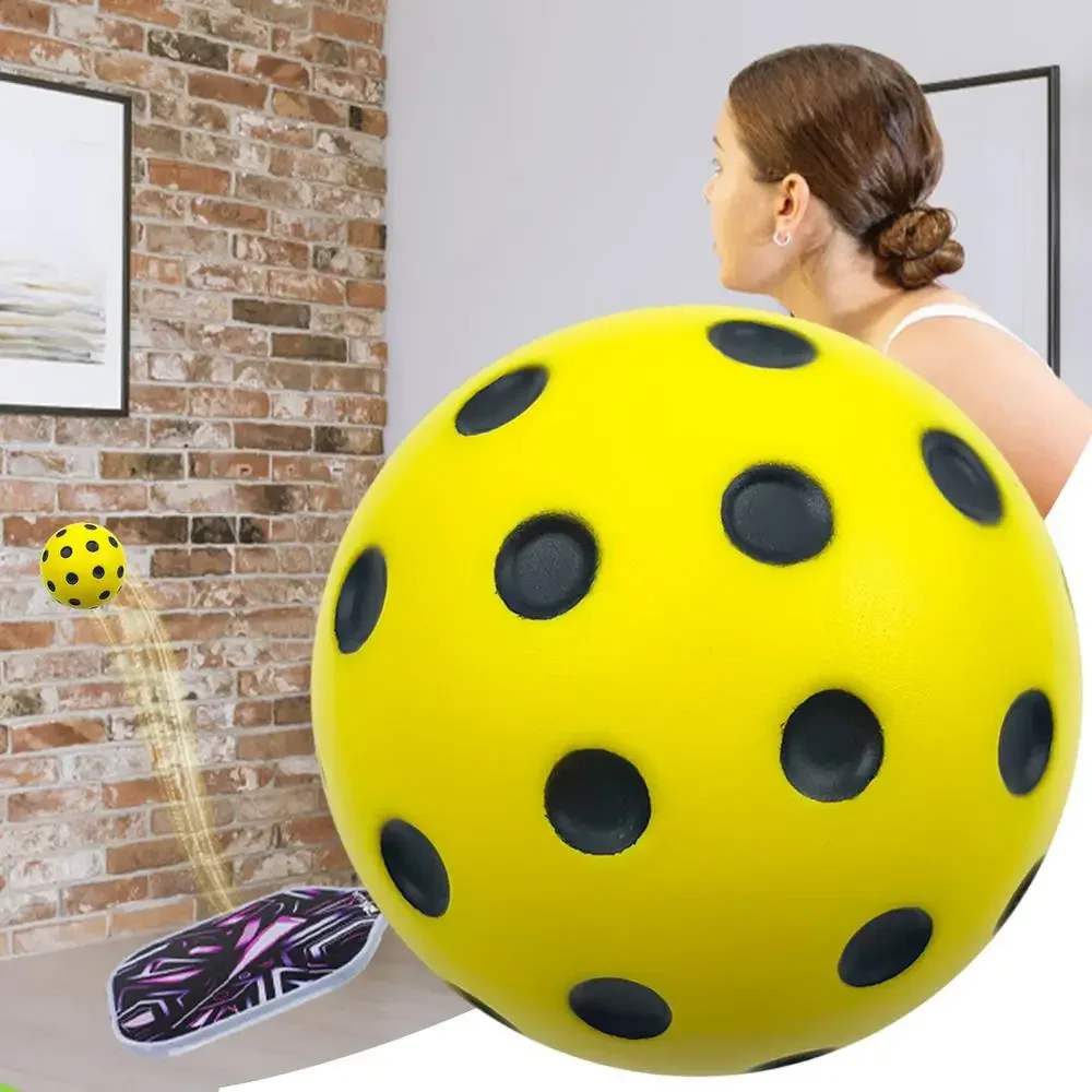 1PC Silent Pickleball Indoor Entertainment Silent Practice Ball PU Foam High Bounce Resistance Not Disturbing People