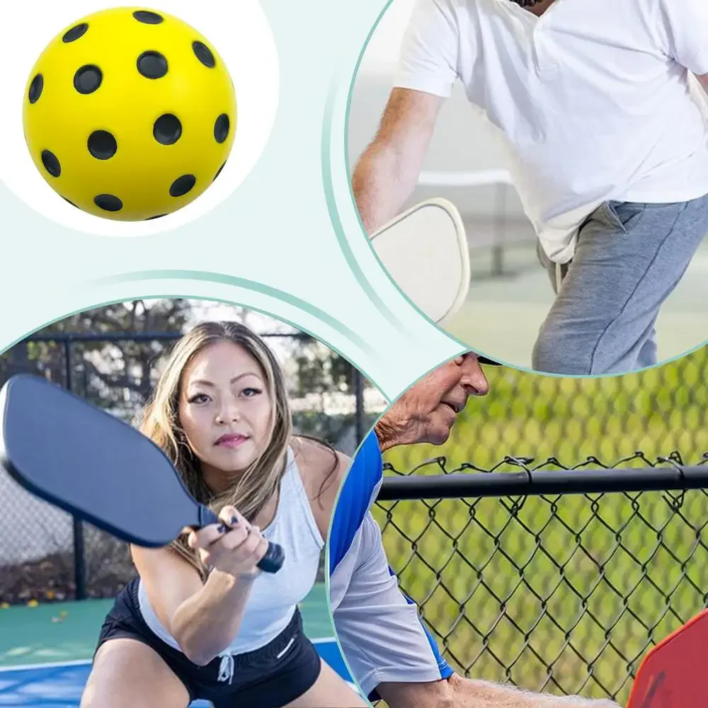 1PC Silent Pickleball Indoor Entertainment Silent Practice Ball PU Foam High Bounce Resistance Not Disturbing People