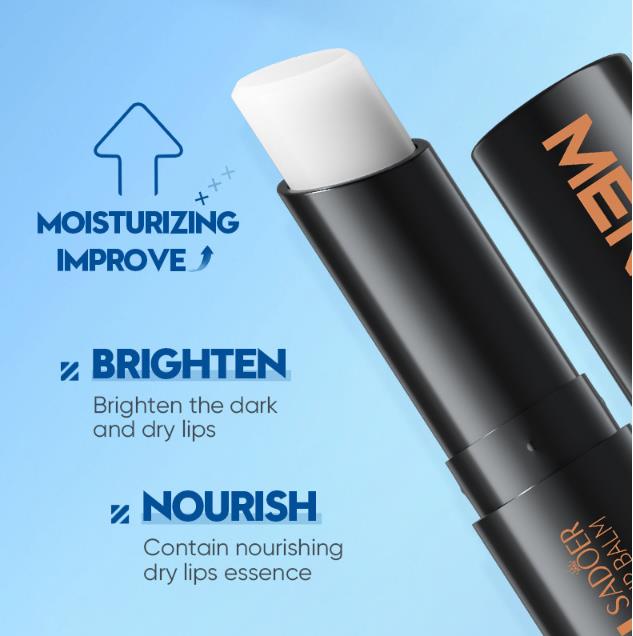 1PC   SADOER Men's Lip Balm Moisturizing Anti Cracking Repair Nourishing Hydrating Lipstick Men Lips Skin Care ProductsB2-1056