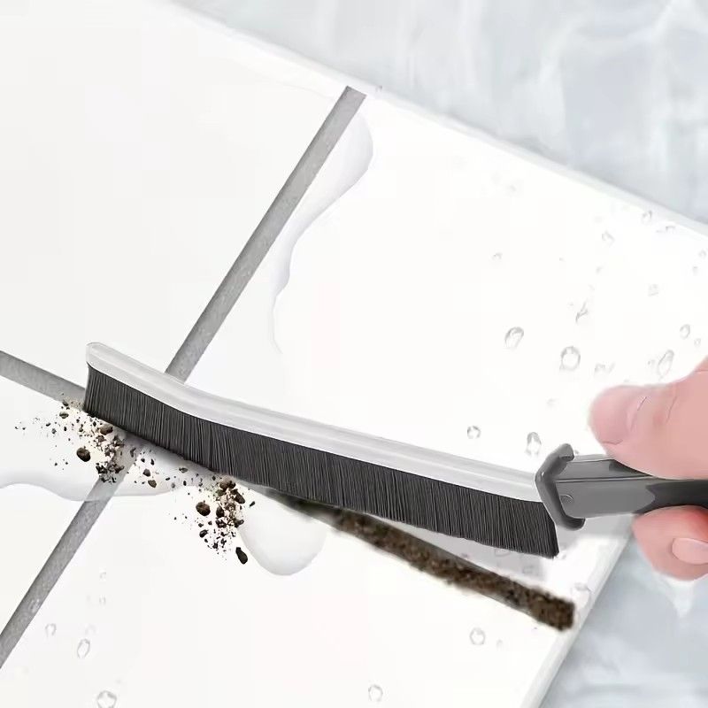 Hard-Bristled Crevice Cleaning Brush Gap Cleaning Brush Tool All-Around Stiff Angled Bristles for Bathroom Kitchen Cleaning Tool