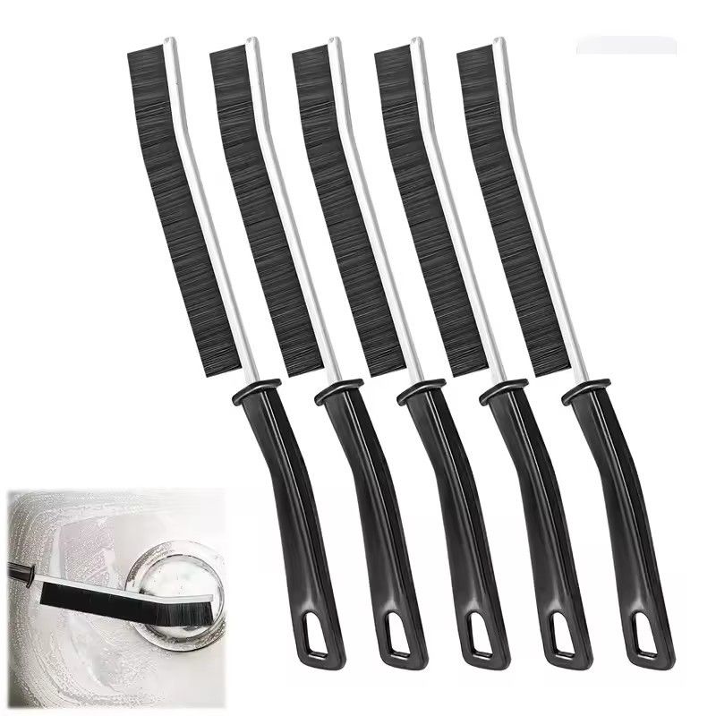 Hard-Bristled Crevice Cleaning Brush Gap Cleaning Brush Tool All-Around Stiff Angled Bristles for Bathroom Kitchen Cleaning Tool