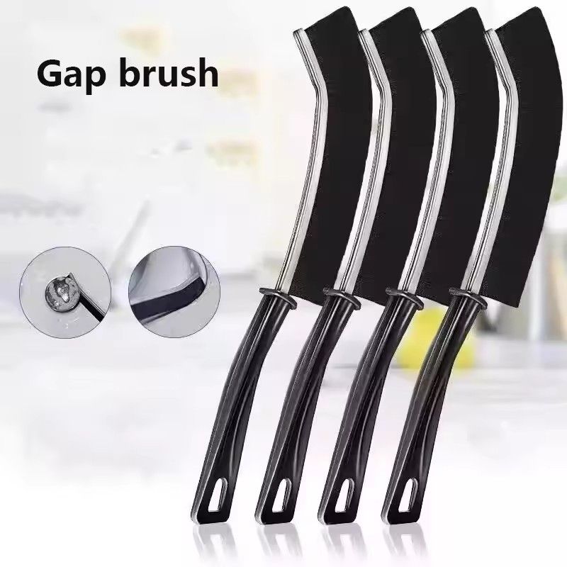 Hard-Bristled Crevice Cleaning Brush Gap Cleaning Brush Tool All-Around Stiff Angled Bristles for Bathroom Kitchen Cleaning Tool