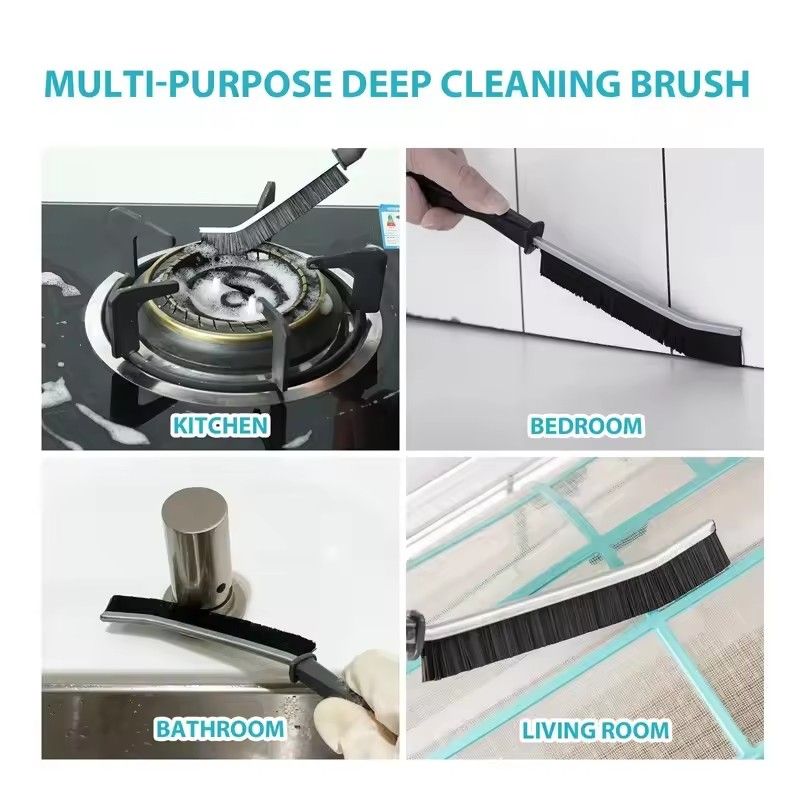 Hard-Bristled Crevice Cleaning Brush Gap Cleaning Brush Tool All-Around Stiff Angled Bristles for Bathroom Kitchen Cleaning Tool