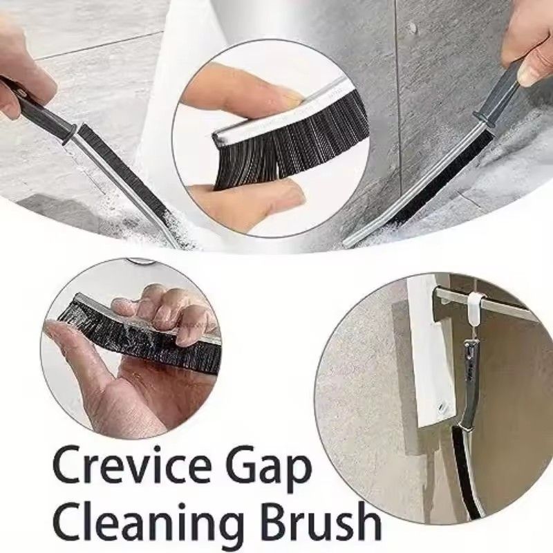 Hard-Bristled Crevice Cleaning Brush Gap Cleaning Brush Tool All-Around Stiff Angled Bristles for Bathroom Kitchen Cleaning Tool