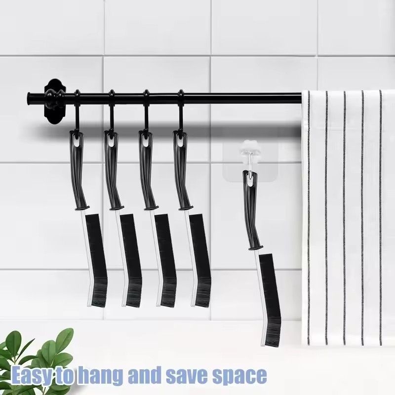 Hard-Bristled Crevice Cleaning Brush Gap Cleaning Brush Tool All-Around Stiff Angled Bristles for Bathroom Kitchen Cleaning Tool