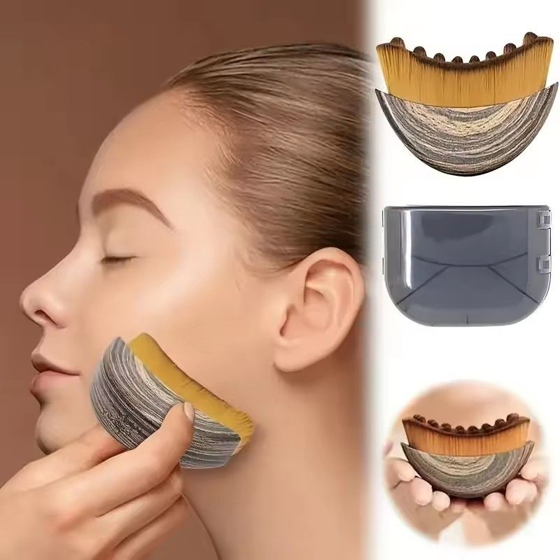 Portable Lymphatic Face Contour Brush Face Massage Reduce Double Chin Puffiness Facial Sculpting Guasha Face Scraper C-699