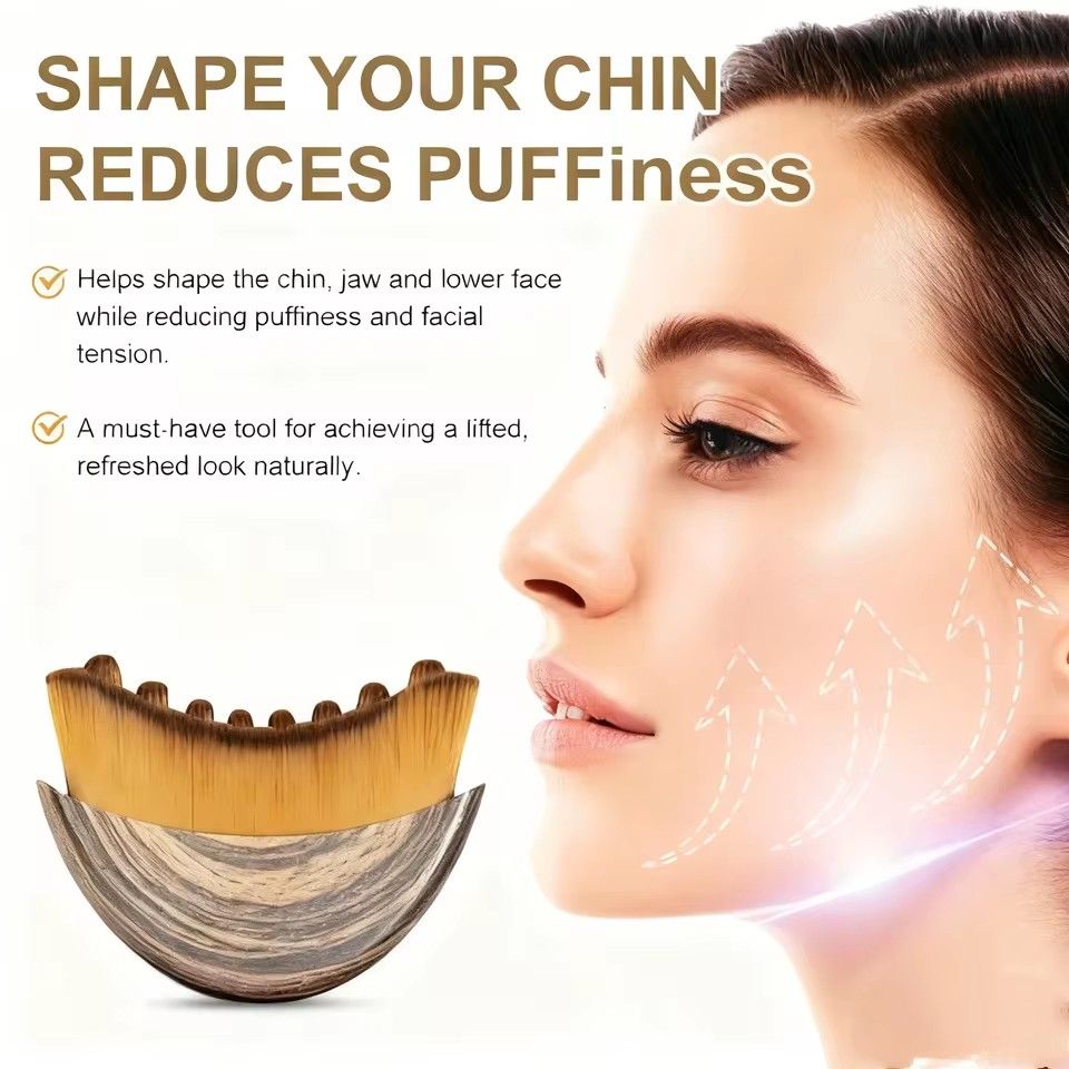 Portable Lymphatic Face Contour Brush Face Massage Reduce Double Chin Puffiness Facial Sculpting Guasha Face Scraper C-699