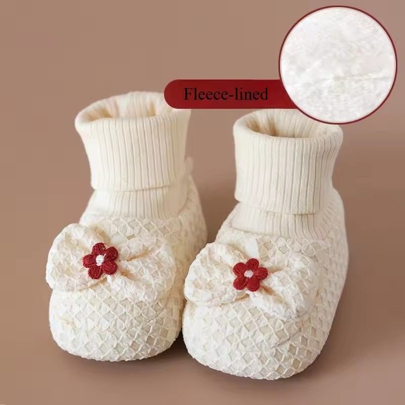 1Pair  Baby socks, women's baby soft soled shoes, princess style newborn shoes, 0-3 months anti drop spring and autumn styles