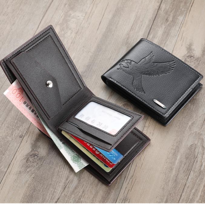 1PC   2025 New Male Money Clip Card Bag Retro Business Leisure Large Capacity Short Clip