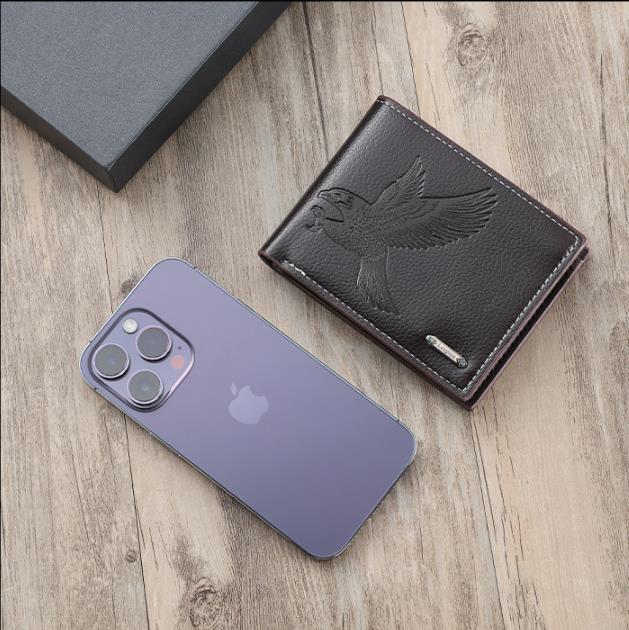 1PC   2025 New Male Money Clip Card Bag Retro Business Leisure Large Capacity Short Clip