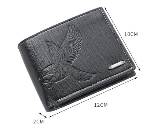 1PC   2025 New Male Money Clip Card Bag Retro Business Leisure Large Capacity Short Clip