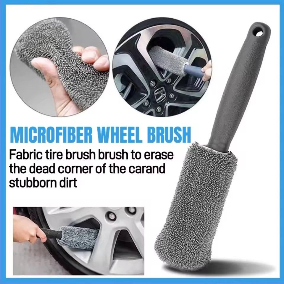 9PCS/Set  Car Detailing Brushes Set Cleaning Kits Microfiber Towels Blush Sponge Drill Brush Cars Dirt Dust Wheel Cleaning Tools