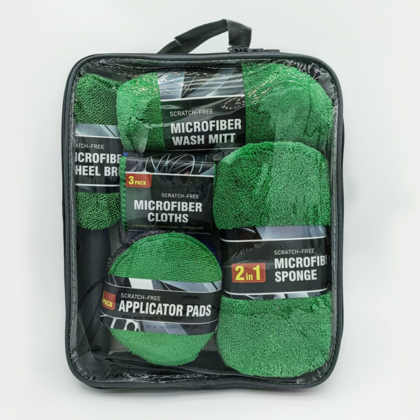 9PCS/Set  Car Detailing Brushes Set Cleaning Kits Microfiber Towels Blush Sponge Drill Brush Cars Dirt Dust Wheel Cleaning Tools