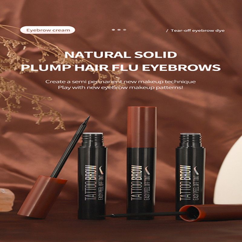 Tear-away eyebrow tint cream, smudge-proof, long-lasting, flawless formula, easy brush-on application, no-smudge eyebrow tint