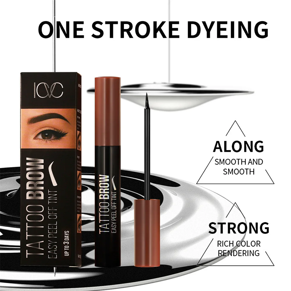 Tear-away eyebrow tint cream, smudge-proof, long-lasting, flawless formula, easy brush-on application, no-smudge eyebrow tint