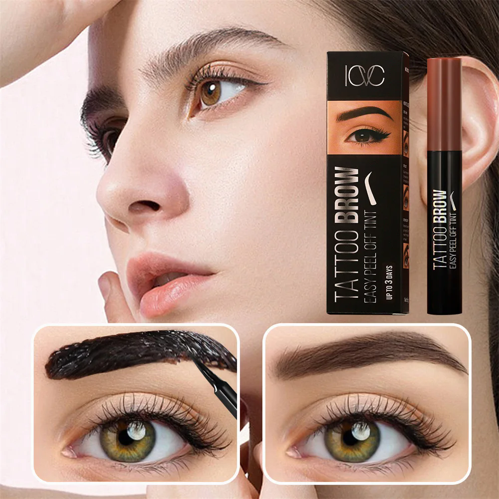 Tear-away eyebrow tint cream, smudge-proof, long-lasting, flawless formula, easy brush-on application, no-smudge eyebrow tint