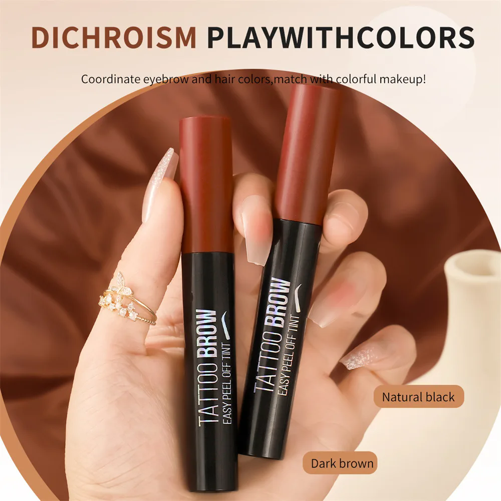 Tear-away eyebrow tint cream, smudge-proof, long-lasting, flawless formula, easy brush-on application, no-smudge eyebrow tint