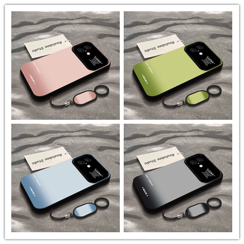 Premium Gradient Green Case for iPhone 16 Pro, 15 Large Window, 14 Frosted, 13 Drop-Proof, 12/11 Soft