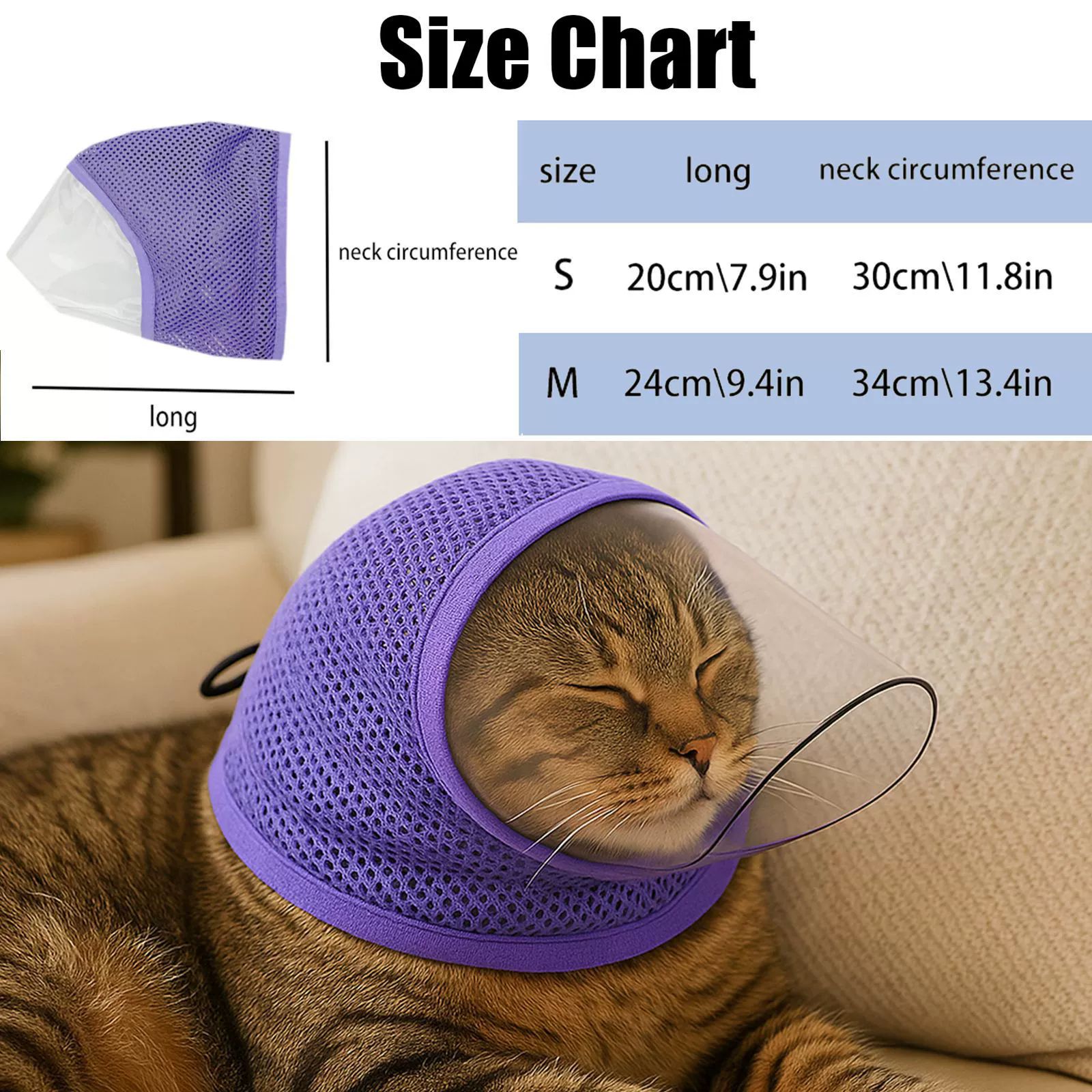 1PC    Adjustable Drawstring Anti Biting Mask Anti Scratch Mesh Breathable Cat Mouth Cover Not Blocking View Anti Stuffiness Cat