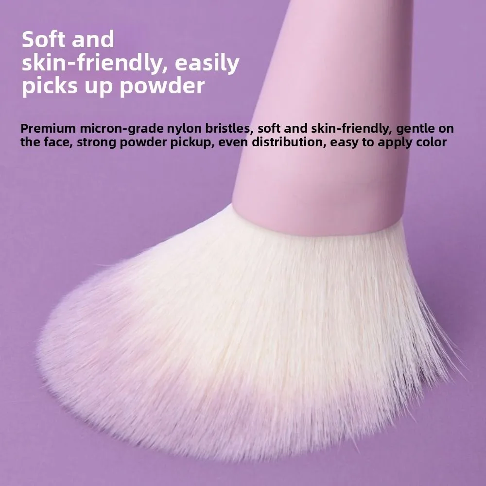 10Pcs Fashion Super Soft Makeup Brush Set Synthetic Hair Easy to Clean Blush Brush Edge Eyeliner Brush Foundation Blending Tool