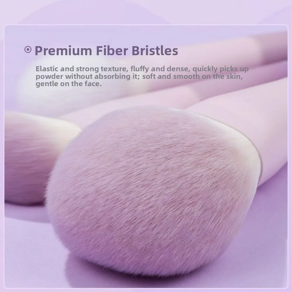 10Pcs Fashion Super Soft Makeup Brush Set Synthetic Hair Easy to Clean Blush Brush Edge Eyeliner Brush Foundation Blending Tool