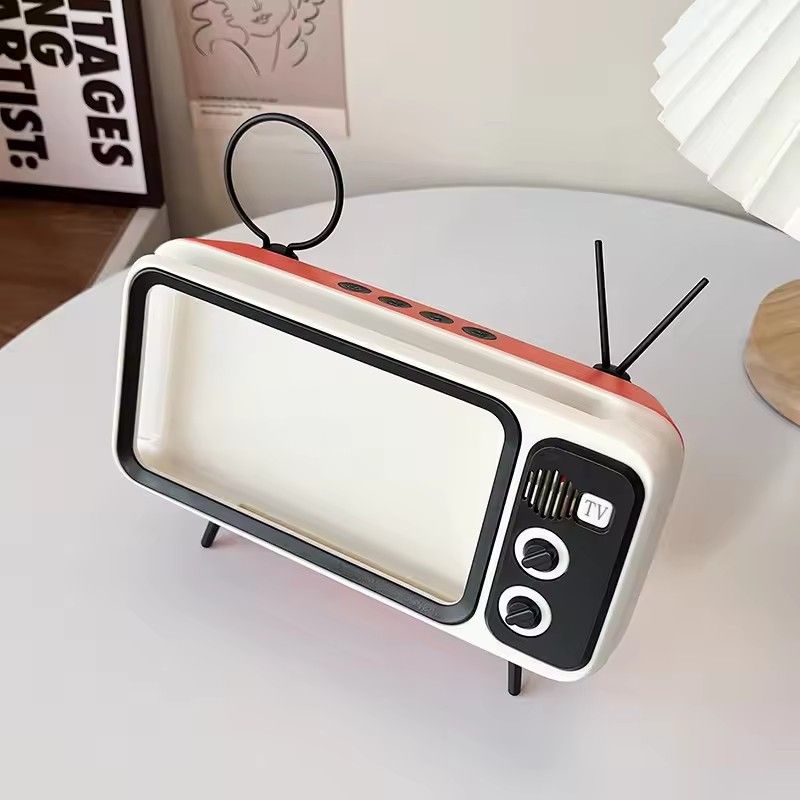 Eco-friendly Phone Stand Creative Fall Resistant Universal Retro TV Mobile Phone Holder Stand Phone Holder Decorative