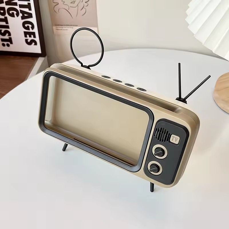 Eco-friendly Phone Stand Creative Fall Resistant Universal Retro TV Mobile Phone Holder Stand Phone Holder Decorative