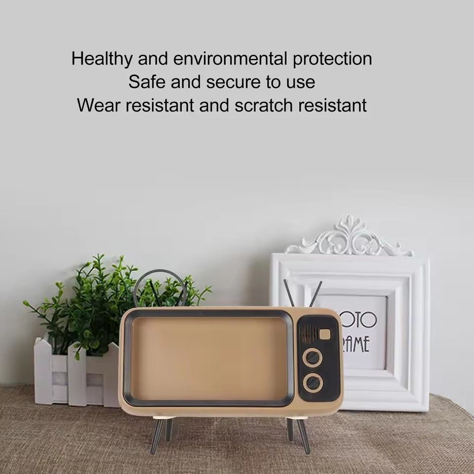 Eco-friendly Phone Stand Creative Fall Resistant Universal Retro TV Mobile Phone Holder Stand Phone Holder Decorative