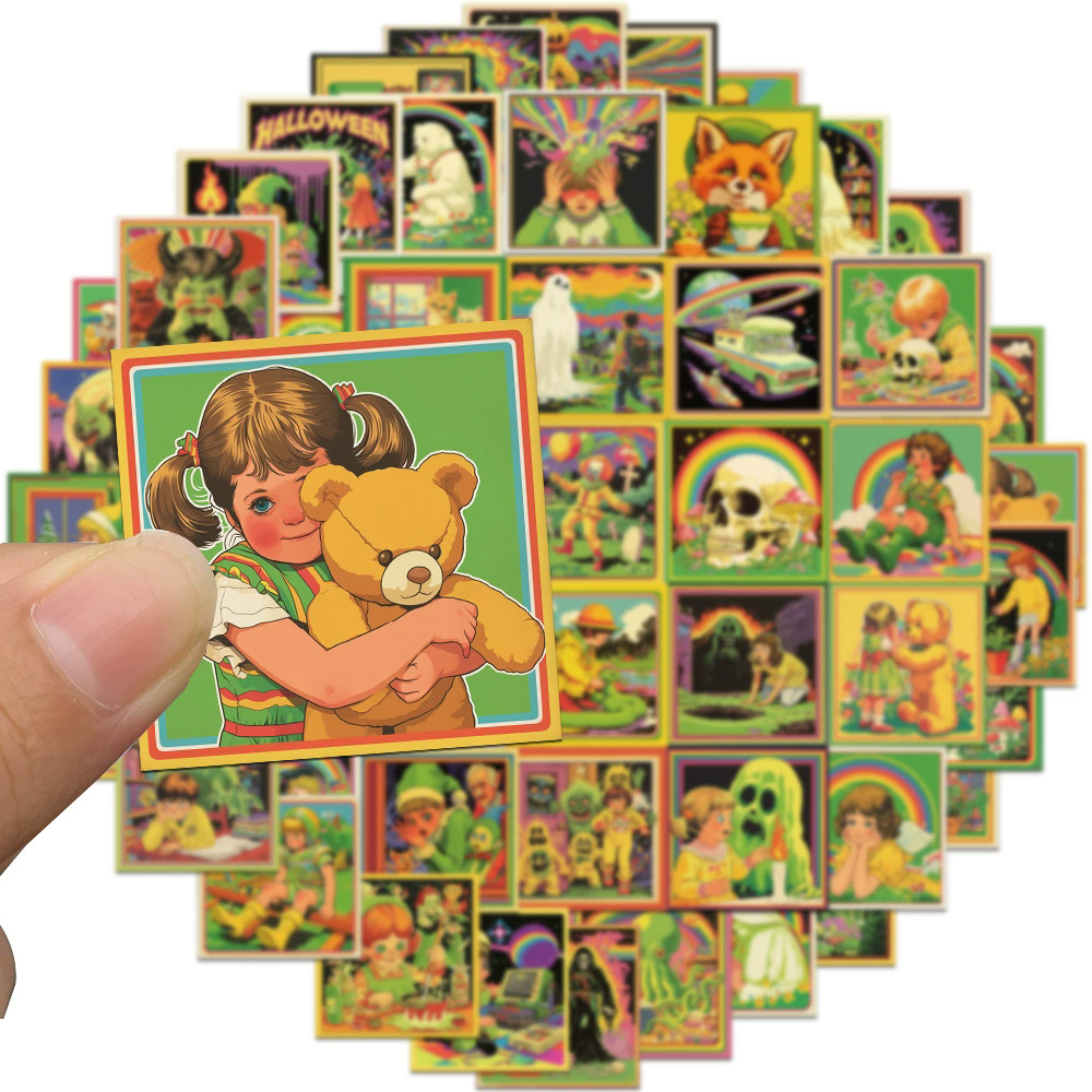 50PCS Cartoon Forest Witch Waterproof Graffiti Stickers for Helmet Bicycle Hand Account Pencil Case Decals LanLanStickersWorld