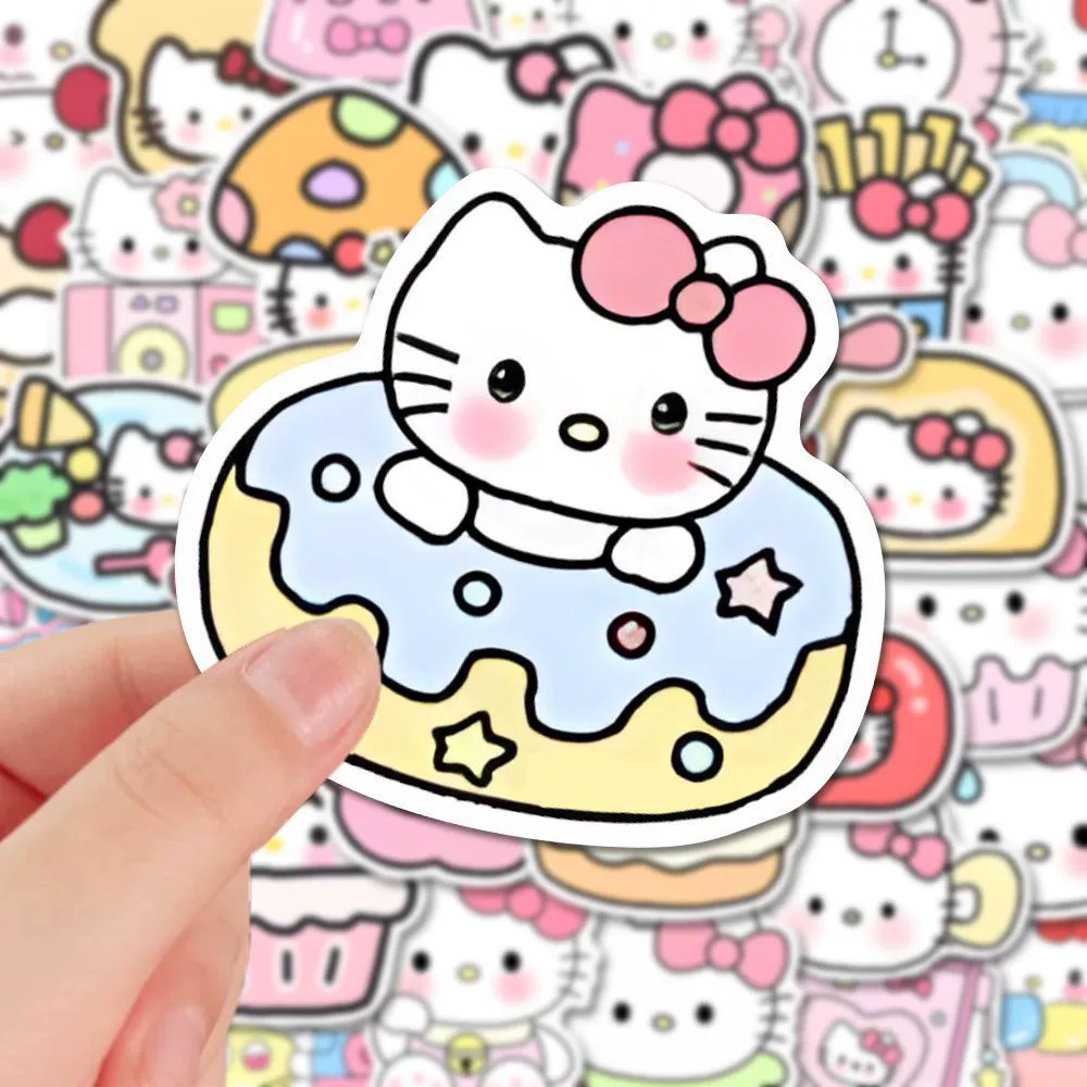 100PCS Funny Cinnamoroll Stickers Cartoon Cute Kids Toy Decals PVC DIY Luggage Stationary Wall Car Travel Sticker Wholesale