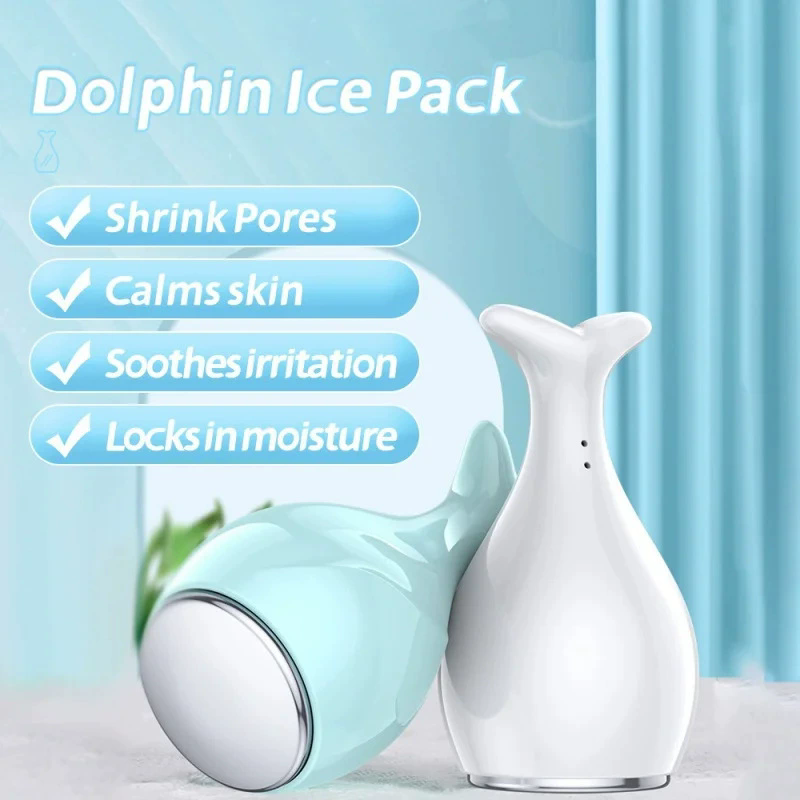 Ice Compress Roller Reusable Improve Elasticity Reduce Pain Cold Handheld Facial Massager White Puffiness Relief Skin Firming