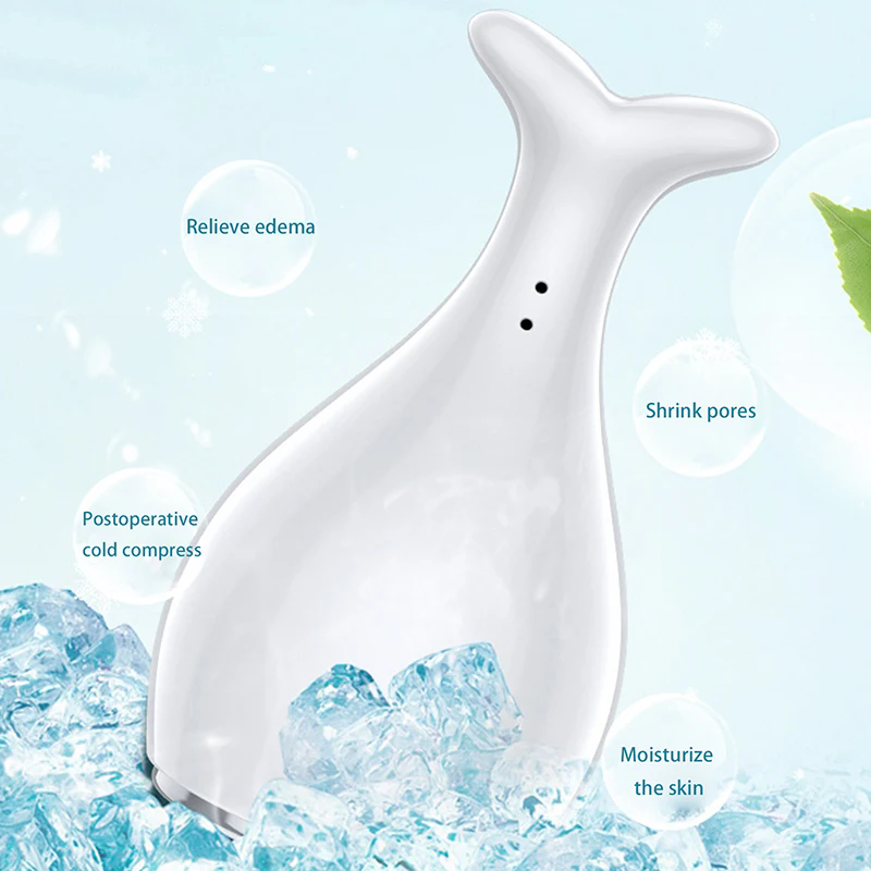 Ice Compress Roller Reusable Improve Elasticity Reduce Pain Cold Handheld Facial Massager White Puffiness Relief Skin Firming