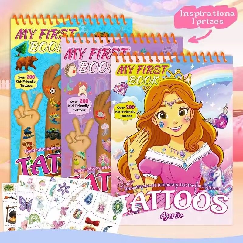Children's Stationery Stickers Cartoon Tattoo Sticker Set 3 Cartoon Dream Themed Book Gemstone Decoration Stickers Quiet Book