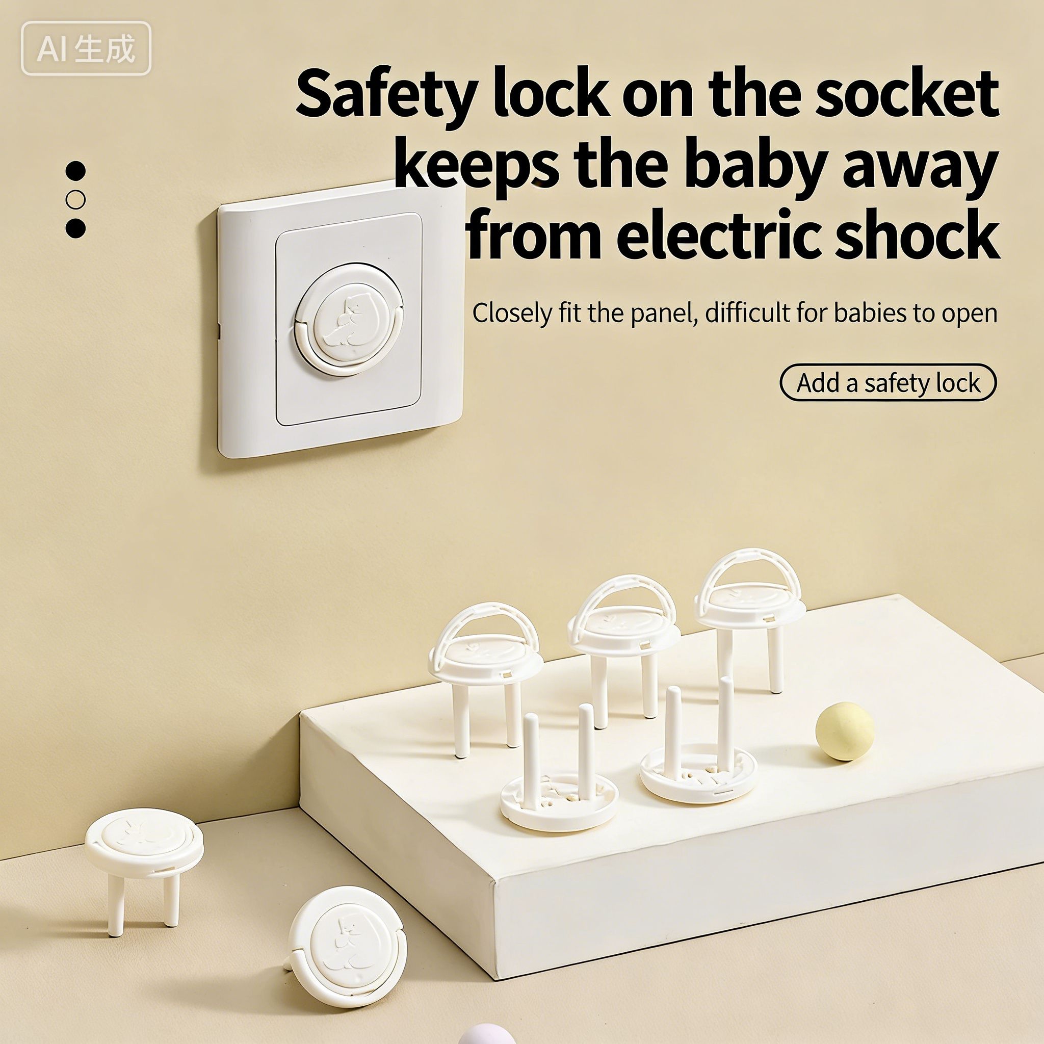 10PCS  Baby Safety Socket Covers Electrical Outlet Protectors Cover Anti-electric Shock Socket Cover Child Safe Protection