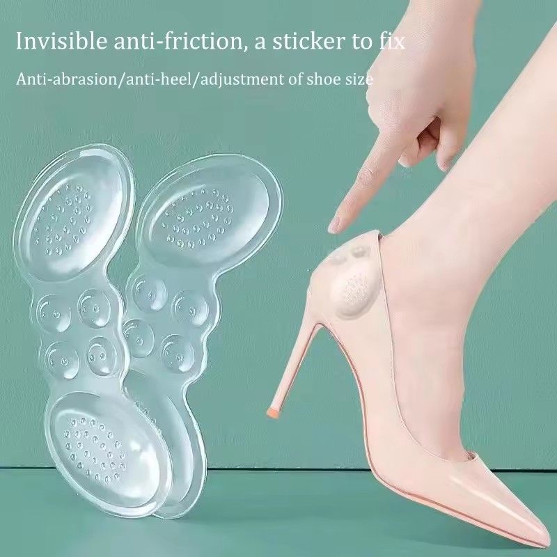 2PCS Silicone Heel pad Heel Sticker Heels Protector Adjust Size Adhesive Non-slip Shoe Pads Pain Relief Foot Care Inserts