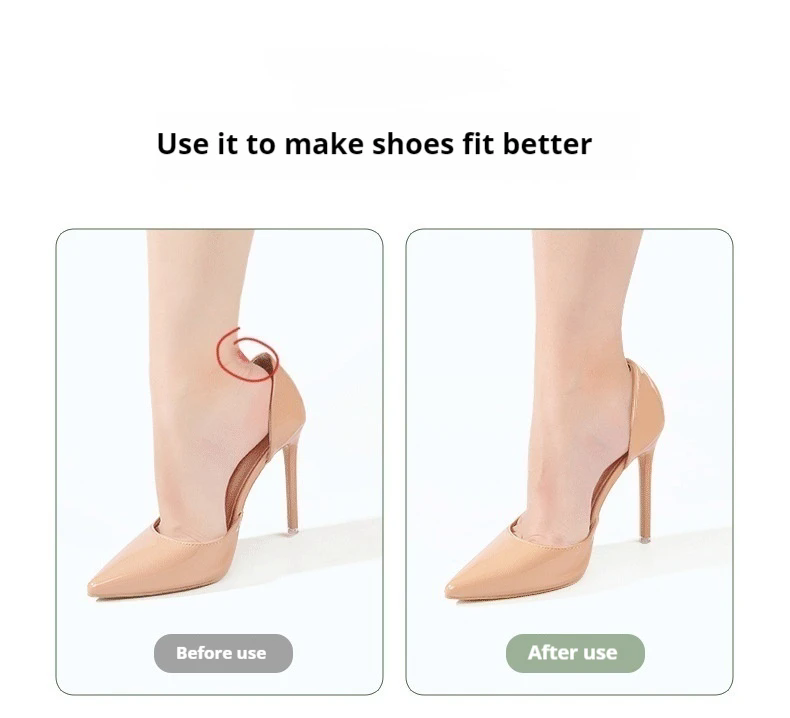 2PCS Silicone Heel pad Heel Sticker Heels Protector Adjust Size Adhesive Non-slip Shoe Pads Pain Relief Foot Care Inserts