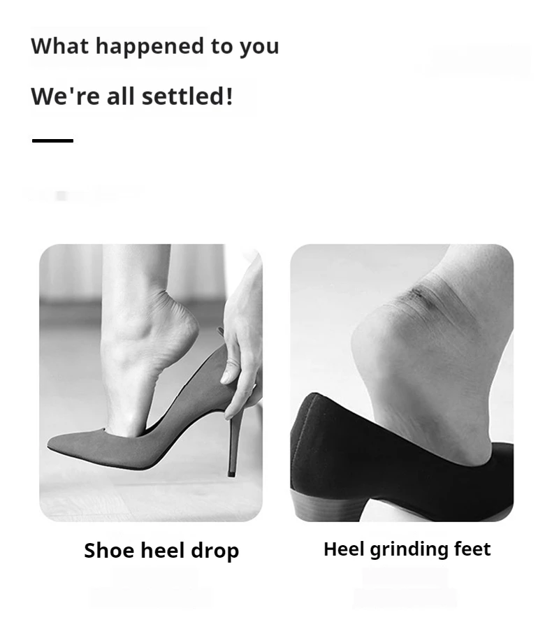 2PCS Silicone Heel pad Heel Sticker Heels Protector Adjust Size Adhesive Non-slip Shoe Pads Pain Relief Foot Care Inserts