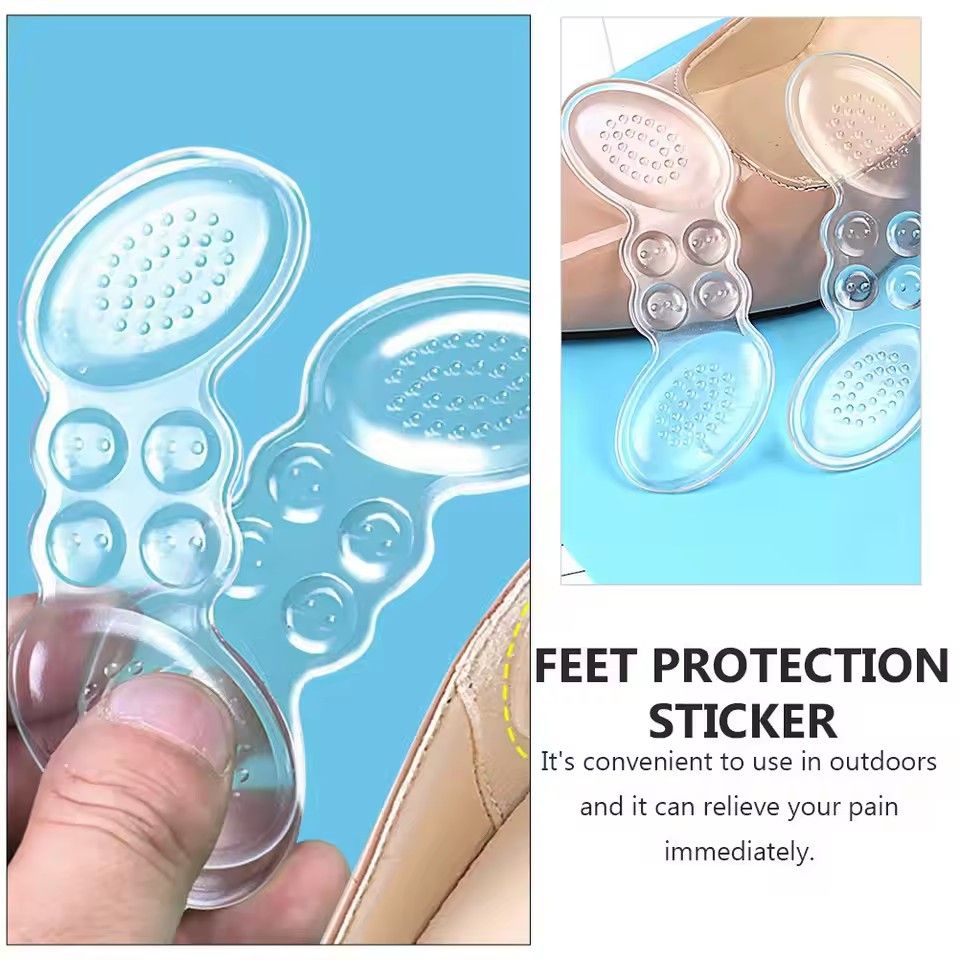 2PCS Silicone Heel pad Heel Sticker Heels Protector Adjust Size Adhesive Non-slip Shoe Pads Pain Relief Foot Care Inserts