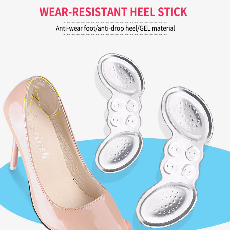 2PCS Silicone Heel pad Heel Sticker Heels Protector Adjust Size Adhesive Non-slip Shoe Pads Pain Relief Foot Care Inserts