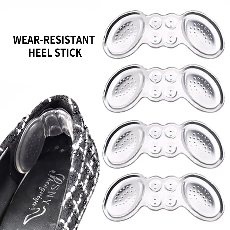 2PCS Silicone Heel pad Heel Sticker Heels Protector Adjust Size Adhesive Non-slip Shoe Pads Pain Relief Foot Care Inserts