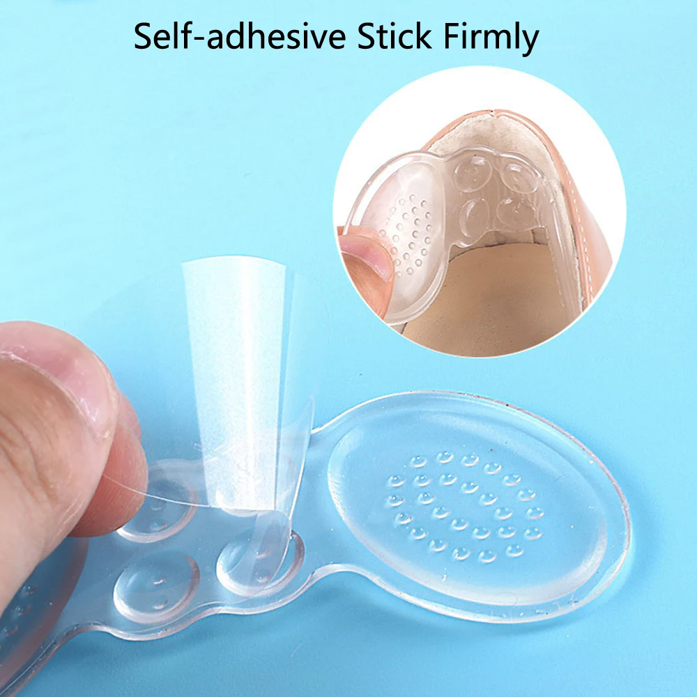 2PCS Silicone Heel pad Heel Sticker Heels Protector Adjust Size Adhesive Non-slip Shoe Pads Pain Relief Foot Care Inserts