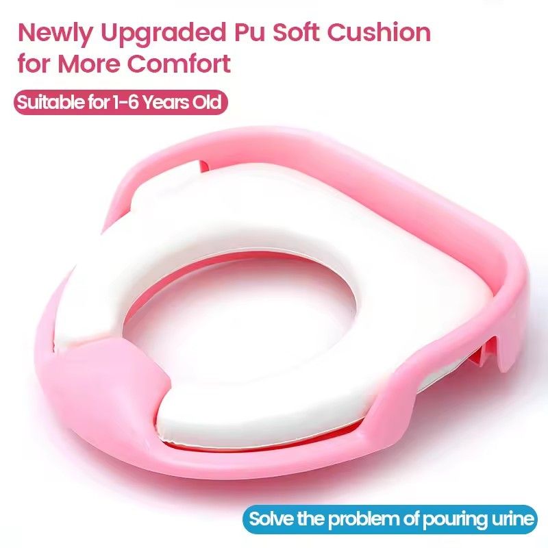 Baby Potty Training Seat for Boys and Girls With Handles, Fits Round & Oval Toilets, Non-Slip with Splash Guard