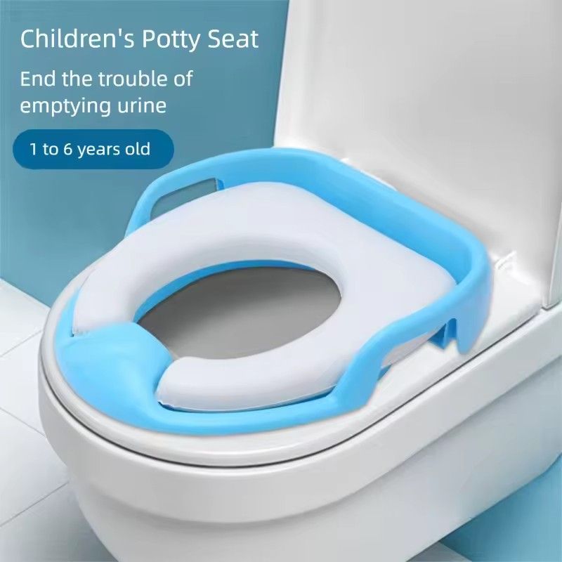 Baby Potty Training Seat for Boys and Girls With Handles, Fits Round & Oval Toilets, Non-Slip with Splash Guard