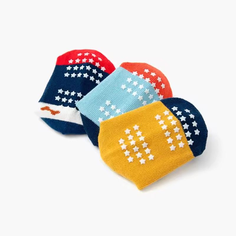 Children's cartoon anti slip adhesive socks, anti slip breathable children's socks