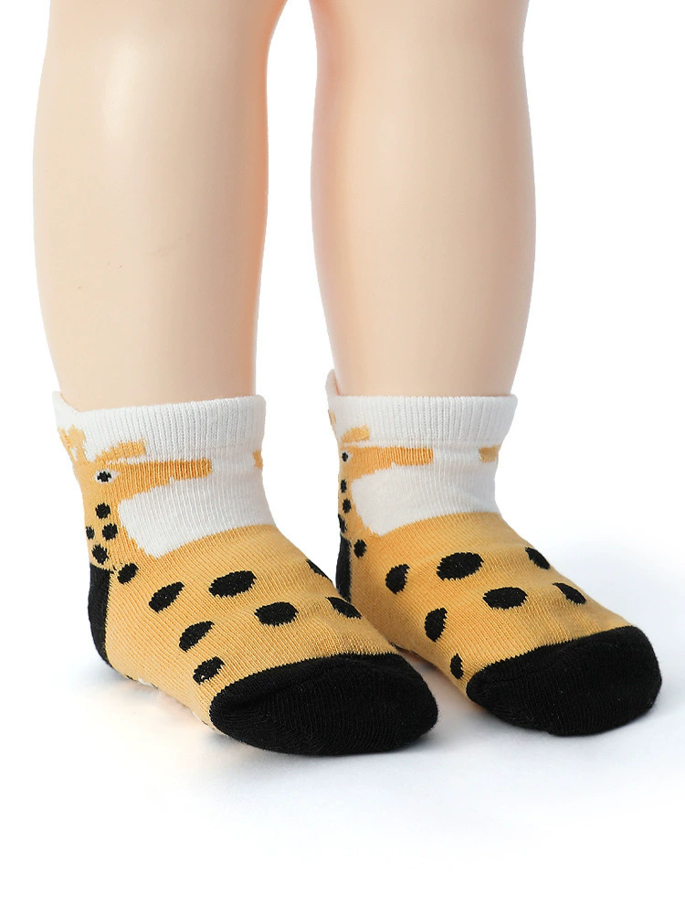 Children's cartoon anti slip adhesive socks, anti slip breathable children's socks