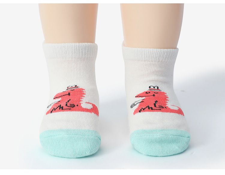 Children's cartoon anti slip adhesive socks, anti slip breathable children's socks