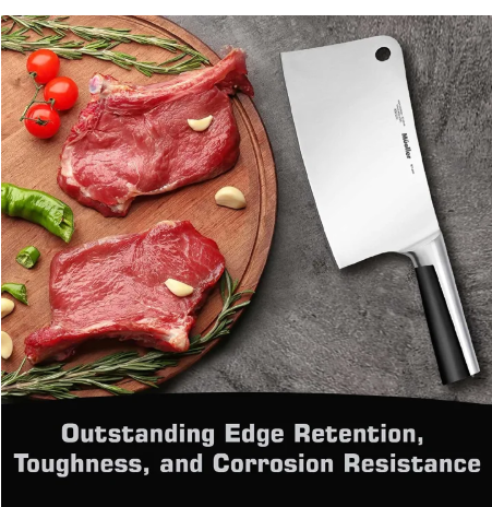 Stainless Steel Butcher Knife Seamless Meat Cleaver