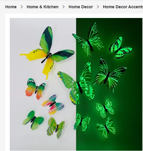 Luminous Wall Stickers Glow Butterfly Sticker Creative Wall Sticker For DIY Wall Stickers Modern Wall Art Home Decorations DIY Gift Kid Bedroom Home Decor1 Stickers Glow In The Dark Decal