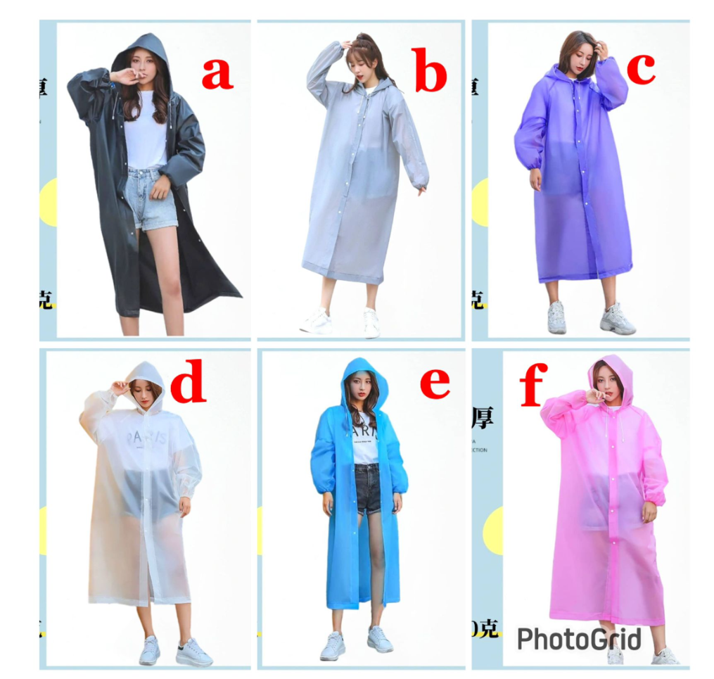Unisex Waterproof Rain Coat with Hood — Lightweight EVA Long Rain Jacket, Men & Women, One Size